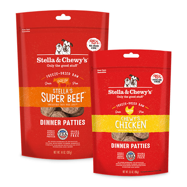 Stella & Chewy’s for a quality freeze dried raw diet.